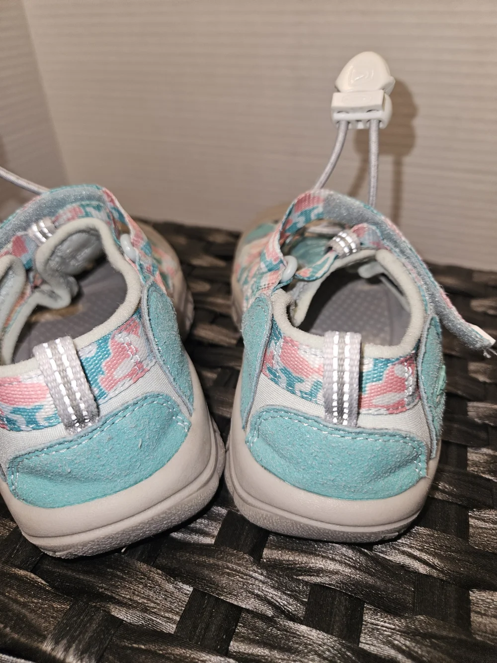 Keen Kids Aqua and Pink Camo Hiking / Water Shoes